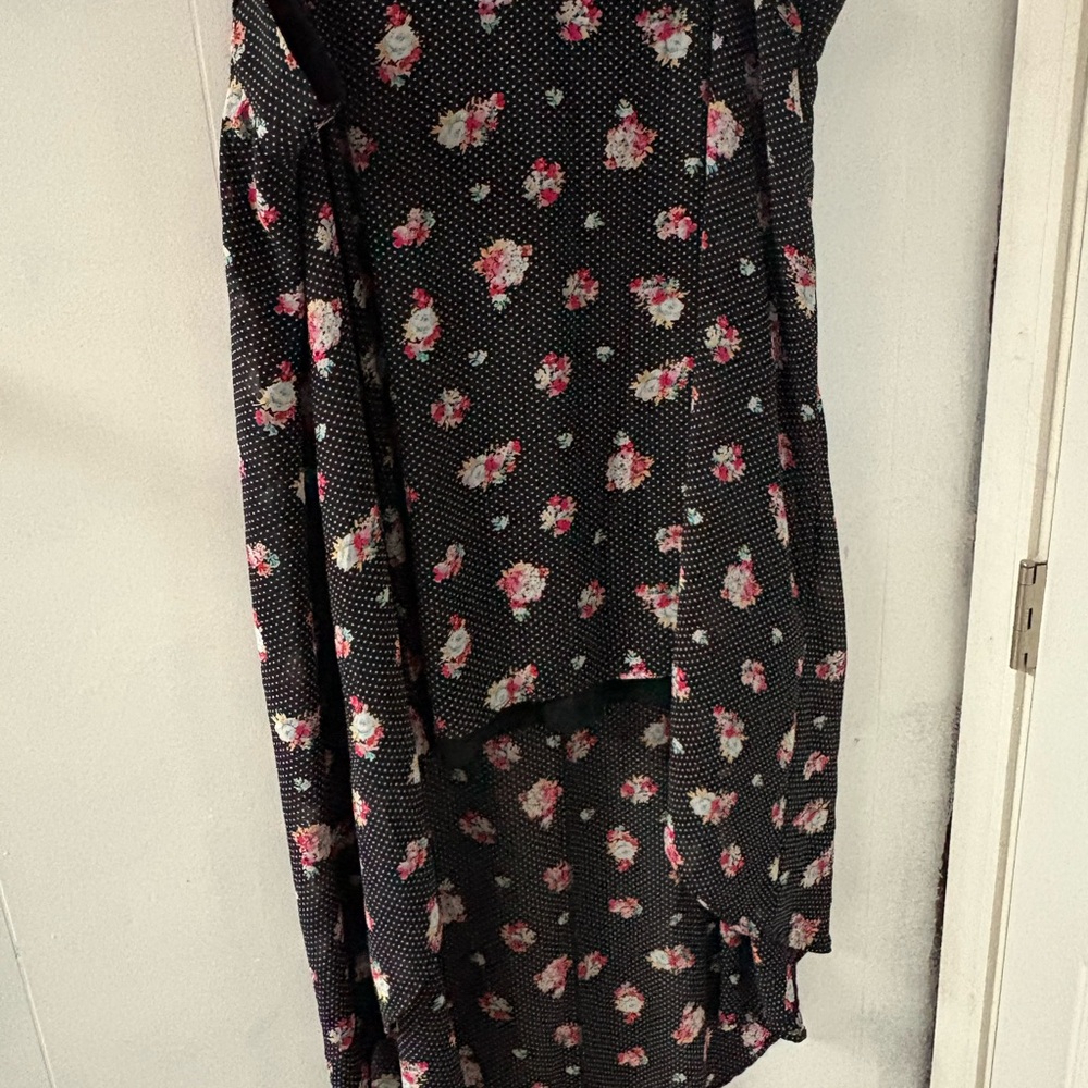 Torrid Black and Pink Asymmetrical Skirt